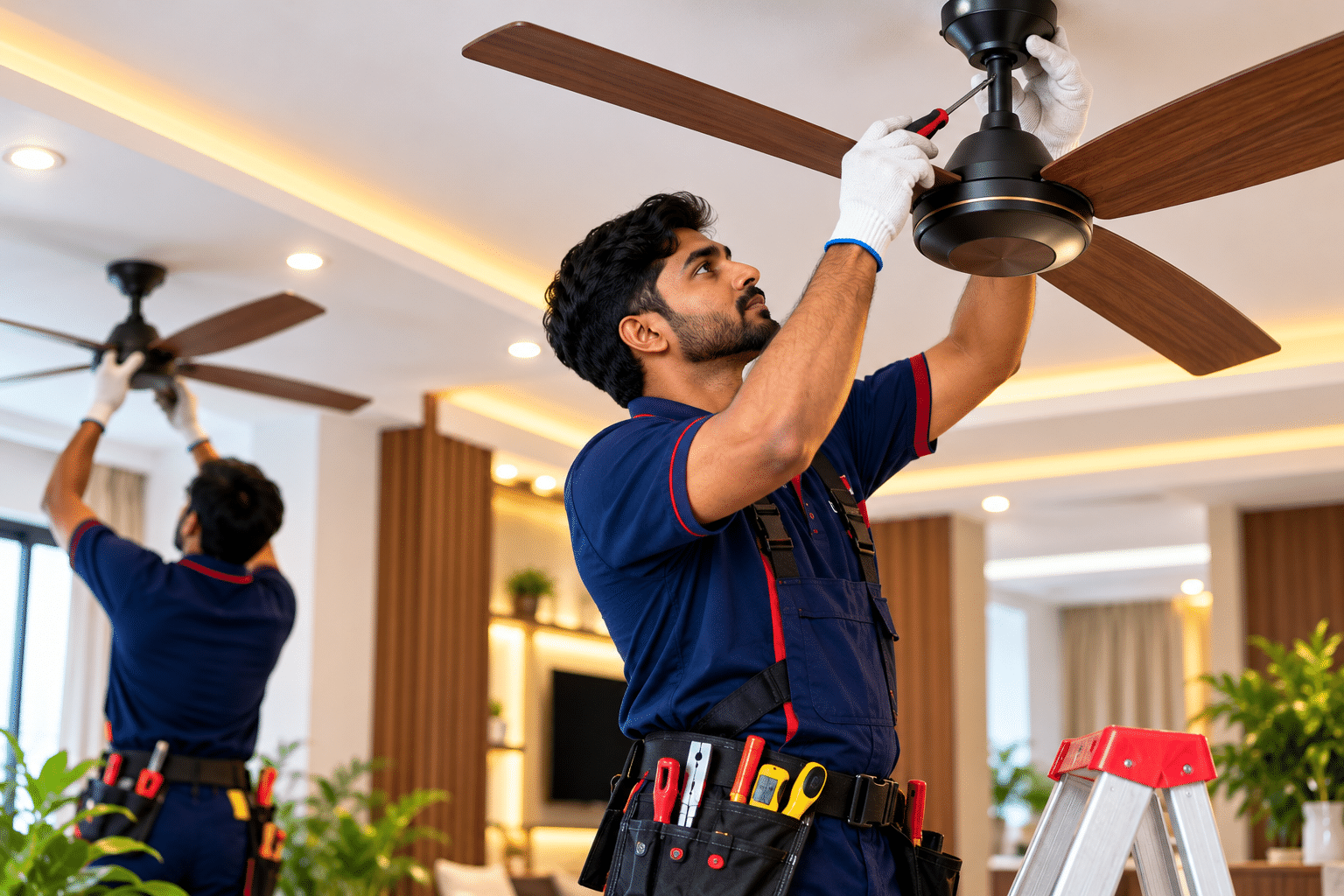 Ceiling fan electrical service